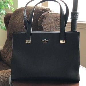 Black leather kate spade purse